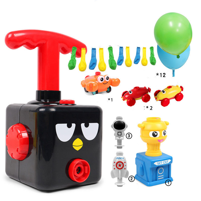 Power Balloon Launch Tower Toy Puzzle Fun Education Inertia Air Power Balloon Car Science Experimento Juguete para niños Regalo