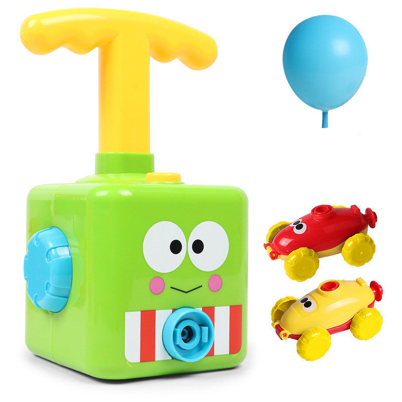Power Balloon Launch Tower Toy Puzzle Fun Education Inertia Air Power Balloon Car Science Experimento Juguete para niños Regalo