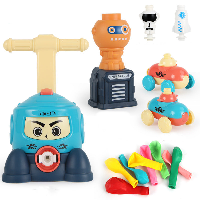 Power Balloon Launch Tower Toy Puzzle Fun Education Inertia Air Power Balloon Car Science Experimento Juguete para niños Regalo