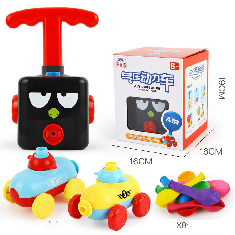 Power Balloon Launch Tower Toy Puzzle Fun Education Inertia Air Power Balloon Car Science Experimento Juguete para niños Regalo