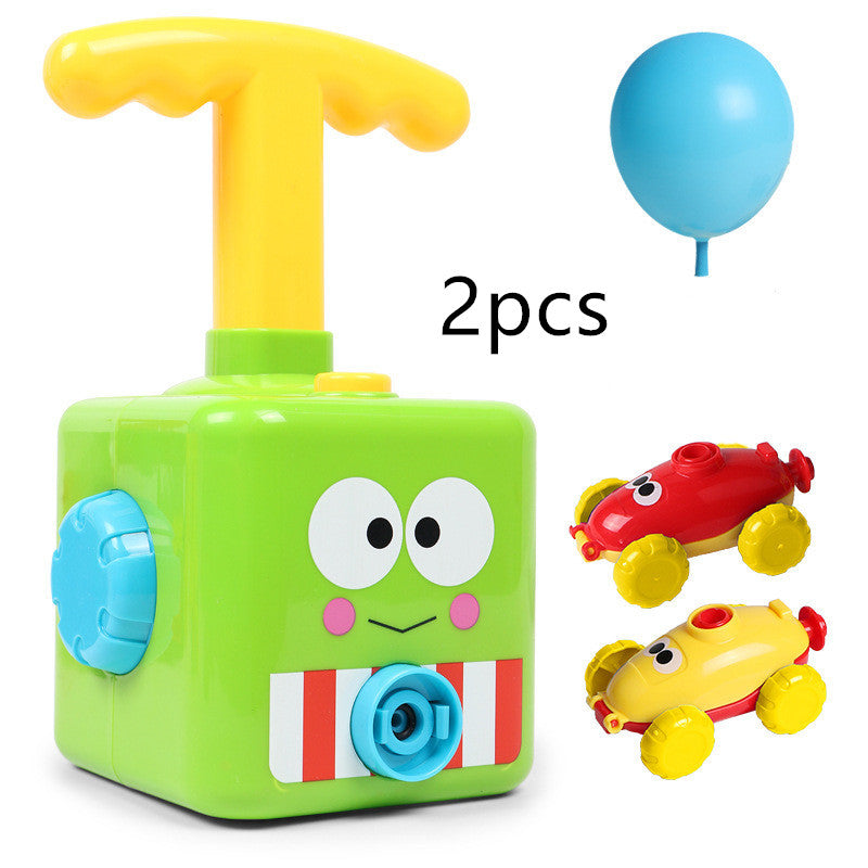Power Balloon Launch Tower Toy Puzzle Fun Education Inertia Air Power Balloon Car Science Experimento Juguete para niños Regalo