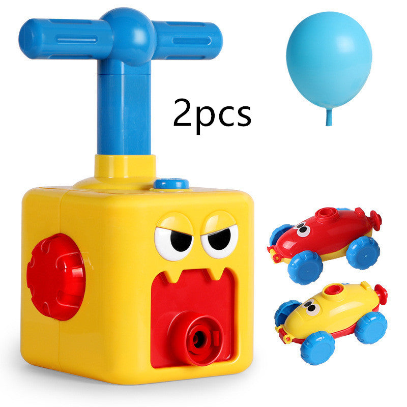 Power Balloon Launch Tower Toy Puzzle Fun Education Inertia Air Power Balloon Car Science Experimento Juguete para niños Regalo