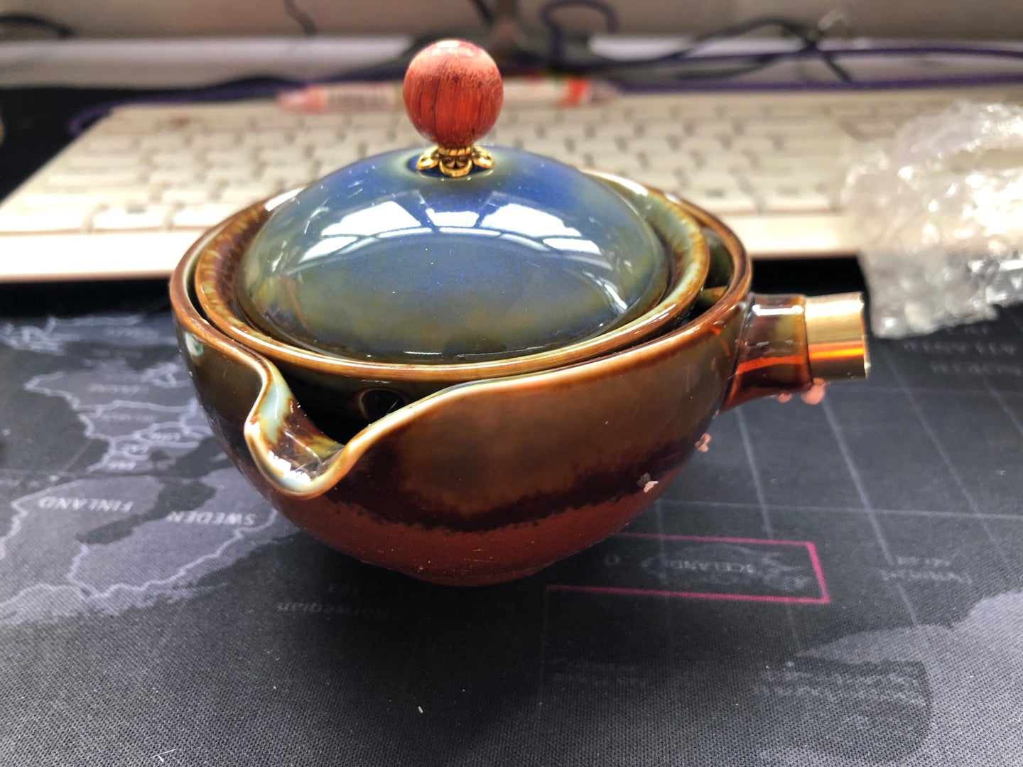 Tetera de cerámica individual (sin tazas ni bandejas)