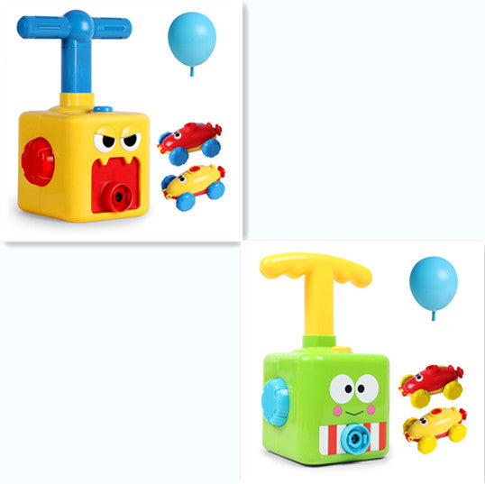 Power Balloon Launch Tower Toy Puzzle Fun Education Inertia Air Power Balloon Car Science Experimento Juguete para niños Regalo