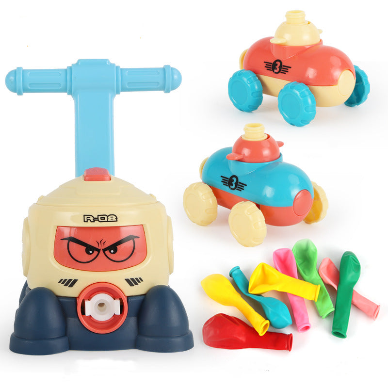 Power Balloon Launch Tower Toy Puzzle Fun Education Inertia Air Power Balloon Car Science Experimento Juguete para niños Regalo