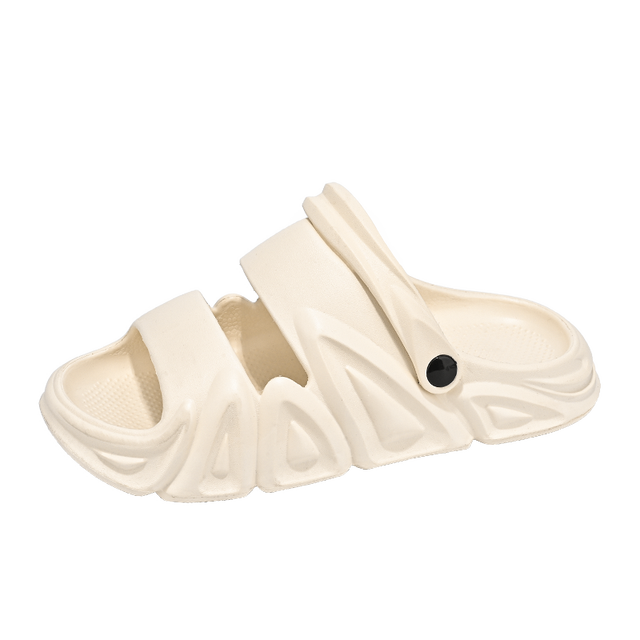 XSKY Men's Casual Slip On Platform Slides, Unisex Anti-skid Slippers For Indoor Outdoor