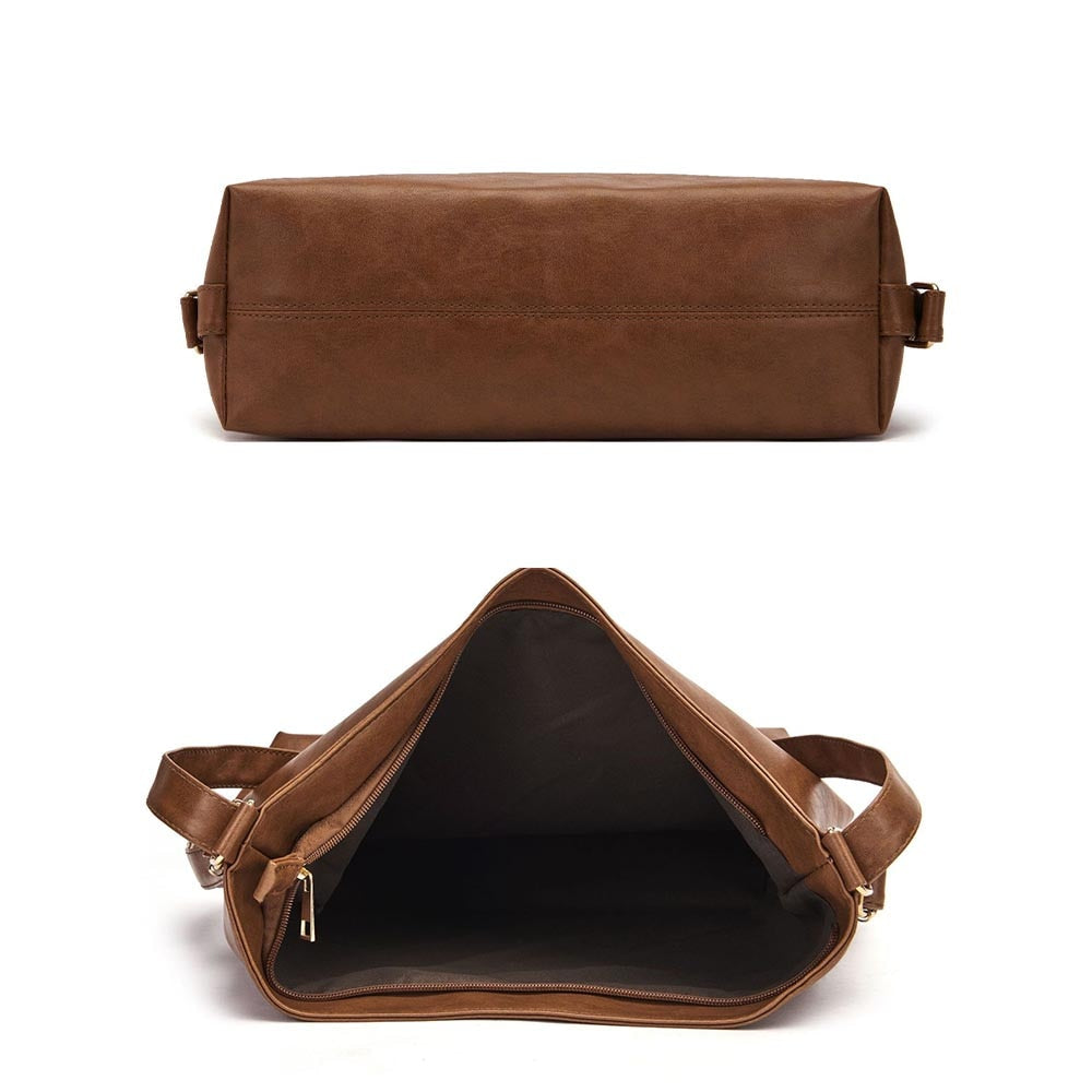 Vintage Large Capacity Hobo Bag, Convertible Retro Crossbody Bag, Women's Casual Two-way Backpack & Shoulder Purse & Handbag