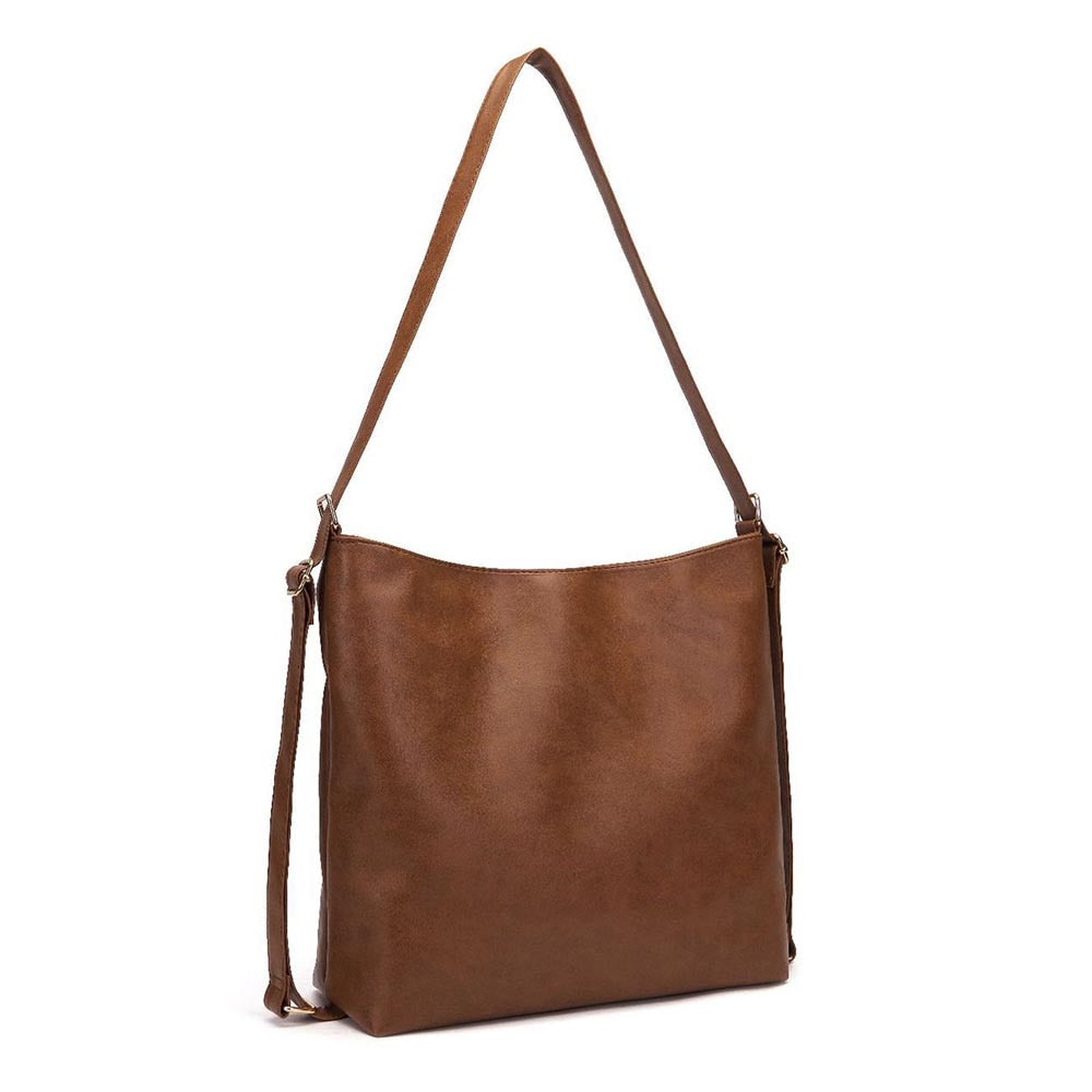 Vintage Large Capacity Hobo Bag, Convertible Retro Crossbody Bag, Women's Casual Two-way Backpack & Shoulder Purse & Handbag